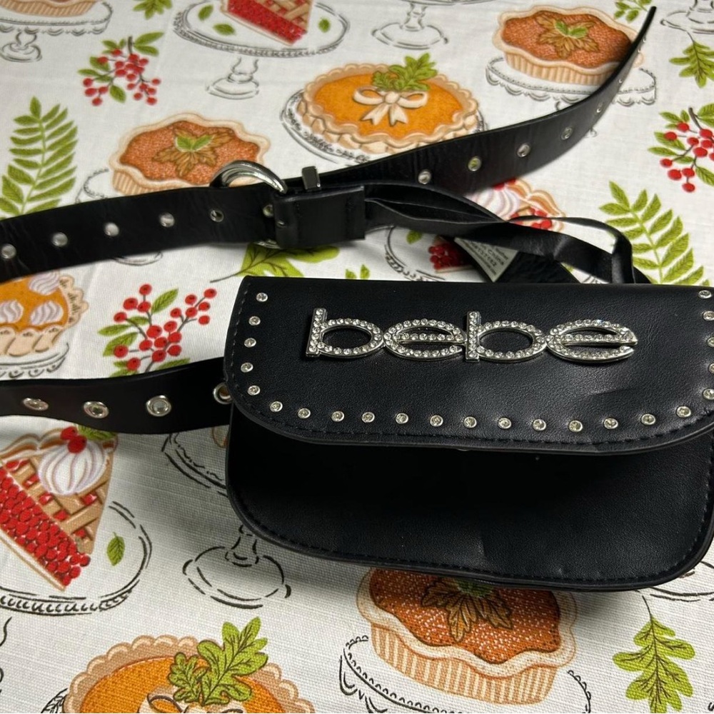 Bebe Black Bedazzled Mini Bag